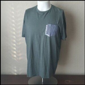 4/$20 Steel & Jelly London heather green pocket tee xl